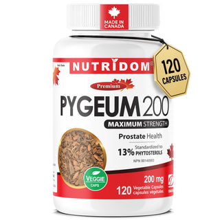 Pygeum 200mg | Standardized 13% Phytosterols | Prostate Health | 120 Vegan Capsules