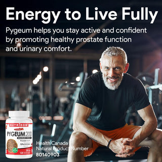 Pygeum bark extract dietary supplement capsules