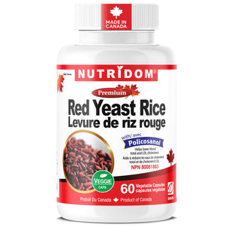 Nutridom Red Yeast Rice | Policosanol & Plant Sterols | Cholesterol and Heart Support | 60 Vcaps