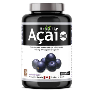 Acai7® Acai Berry 20X 500mg (10,000mg QCE)(200 Capsules)