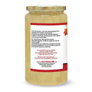 Raw honey supplement label 1 kg unpasteurized
