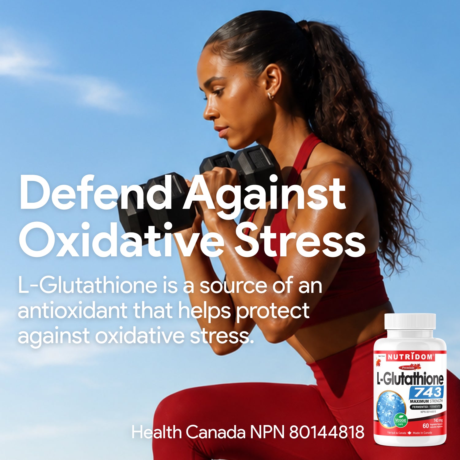 glutathione made in canada L-Glutathione 743mg | Reduced GSH | Fermented Antioxidant