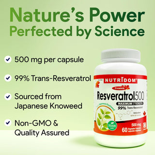 Resveratrol 500 mg Vegan Capsules Trans Resveratrol