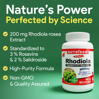 Rhodiola Rosea Herbal Supplement for Stress and Energy Support