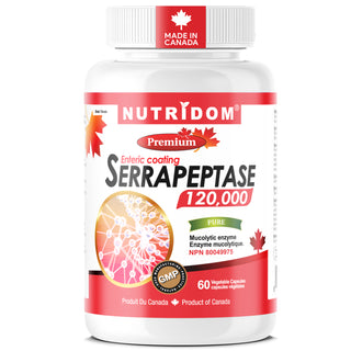 Nutridom Serrapeptase 120 000 SPU (60 Gélules)