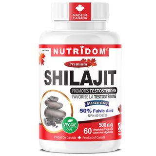 Nutridom Hymalayan Shilajit 500mg | 50% Fulvic Acid | Purified & Standardized Shilajit Extract | Vegan | 60 Capsules