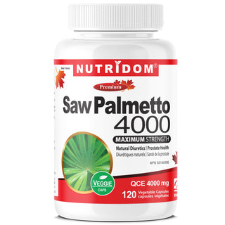 Nutridom Saw Palmetto 4000 mg QCE | Maximum Strength | 120 Vcaps