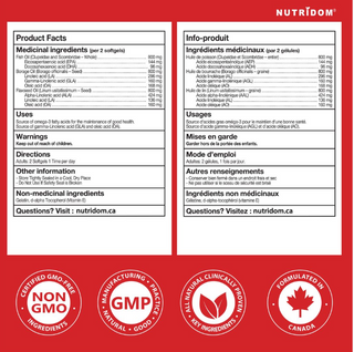Omega 3·6·9 2400mg | Fish, Borage & Flaxseed Oil | EPA, DHA, GLA, ALA | 300 Softgels