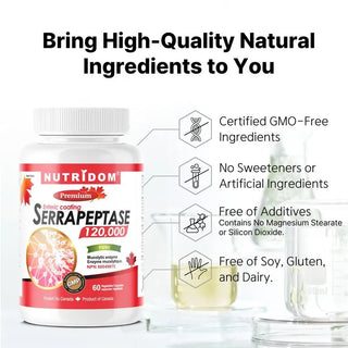 Serrapeptase 120000 SU daily wellness enzyme supplement