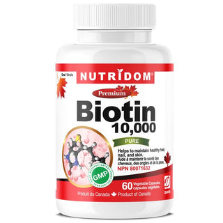 Nutridom Biotin 10,000mcg (60 Capsules)