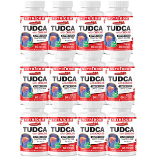 TUDCA 250mg with Choline | Tauroursodeoxycholic Acid | Liver Support | 60 Vcaps | 12 Pack