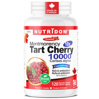 Montmorency Tart Cherry 10000mg | 10:1 Extract | Antioxidant Support | 120 Vcaps