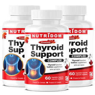 Thyroid Support | Iodine, L-Tyrosine, Selenium, Ashwagandha & Zinc | 3 Pack
