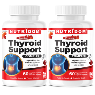 Thyroid Support | Iodine, L-Tyrosine, Selenium, Ashwagandha & Zinc | 60 Vcaps | 2 Pack