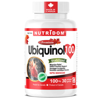 Ubiquinol 100 mg active CoQ10 reduced form 30 softgels
