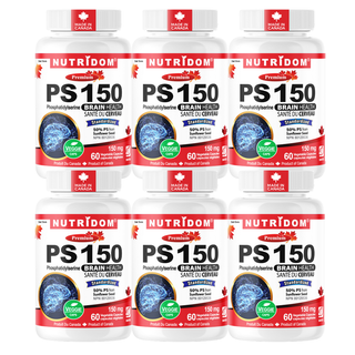 PS-150 Phosphatidylserine 150 mg | Cognitive Support | 60 Vcaps- 6 Pack