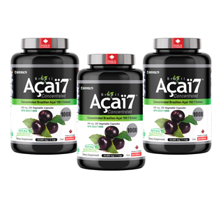 Acai Berry 100:1 Extract 200 mg | Antioxidant Support | 200 Vegan Capsules - 3 Pack