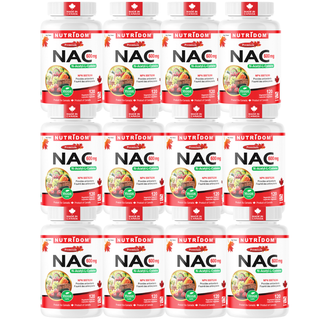 Nutridom NAC 600mg | Antioxidant & Detox Support | 120 Vcaps - 12 Pack