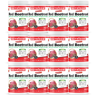 Nutridom Organic Beet Root Powder | 5,000 mg per Scoop | 1 lb - 12 Pack