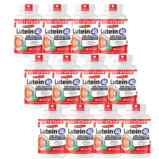 Nutridom Lutein 40 mg + Zeaxanthin 5 mg | Marigold Flower Extract | 60 Vcaps - 12 Pack
