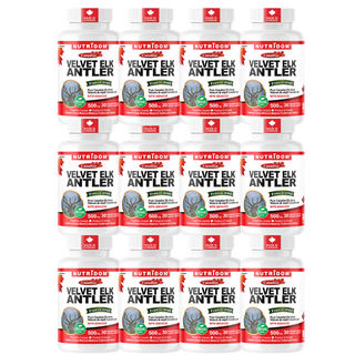 뉴트리돔 캐나다산 벨벳 엘크 뿔 500mg | 동결건조 | 30정 | 캐나다산