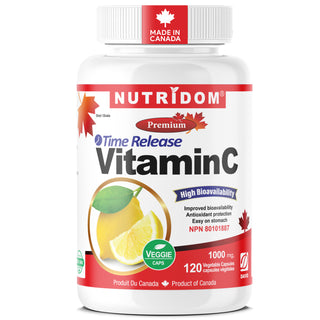 Nutridom Vitamin C 1000mg | Time Release | High Bioavailability | 120 Vcaps