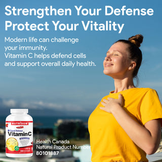 Nutridom Vitamin C 1000mg | Time Release | High Bioavailability | 300 V-Capsules