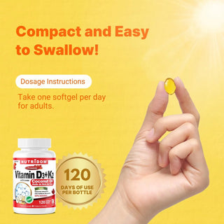 Vitamin D3 K2 MK7 coconut oil daily wellness supplement