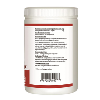 Nutridom Collagen Powder (300g) | Hydrolyzed Bovine Peptides | Natural Berry & Stevia