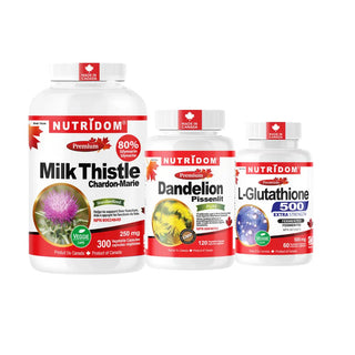 Liver Support Set Dandelion Root, Milk Thistle & Glutathione | Natural Nutridom Liver Support Set Dandelion Root, Milk Thistle & Glutathione | Natural Nutridom
