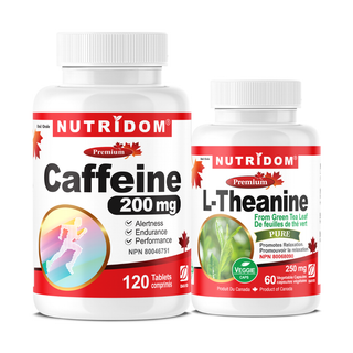 Pack Énergie Calme et Concentration | L-Théanine 250 mg et Caféine 200 mg