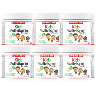 Kids Multivitamin Powder | Sugar Free | Vegan | Children's Daily Vitamins | 100g | 6 Pack