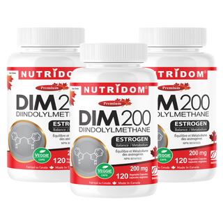 뉴트리돔 DIM 200 | 디인돌릴메탄 200mg | 에스트로겐 및 호르몬 균형 | 120 V-캡슐