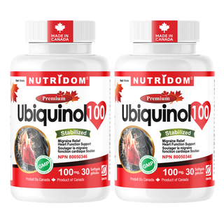 Ubiquinol 100mg | Active CoQ10 | 2-Pack (60 Softgels)