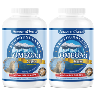 Huile de phoque du Groenland 1000mg - Oméga-3 avec DPA, EPA, DHA | 300 gélules | Terre-Neuve Canada