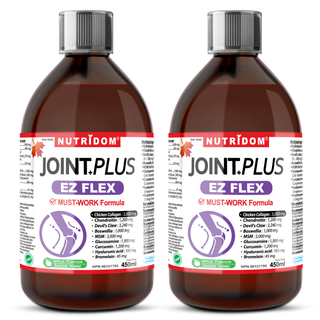 Joint Plus EZ Flex Liquide | 9 Ingrédients | Glucosamine, Collagène, Boswellia