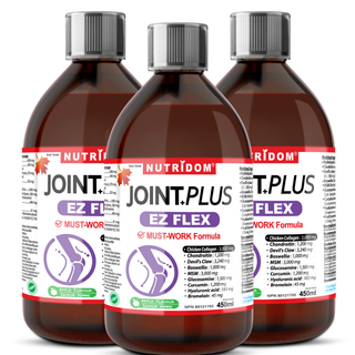 Joint Plus EZ Flex Liquide | 9 Ingrédients | Glucosamine, Collagène, Boswellia