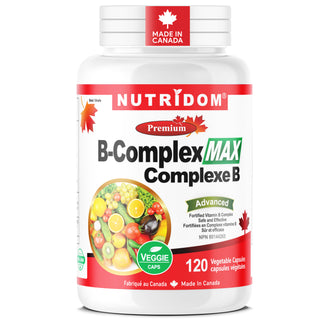 B Complex MAX | Active Forms | 10 B Vitamins | L-5-MTHF and Methylcobalamin | 120 Vegan Capsules