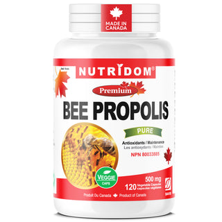 Bee Propolis 500mg | Canadian Apis mellifera | Antioxidant | 120 Vcaps