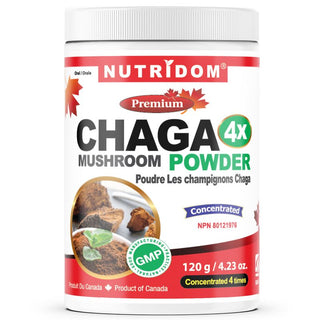 Nutridom Chaga Mushroom 4x, 900mg (3,600mg QCE) (Powder, 120 grams)