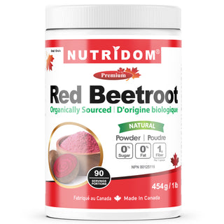Poudre de betterave biologique Nutridom | 5 000 mg par mesure | 454 g