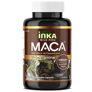 Inka Maca Black Maca with L-Arginine | Performance & Circulation Support | 60 Capsules