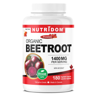 Beetroot 1400mg | Organically Sourced | Source of Antioxidants | 180 Vegan Capsules