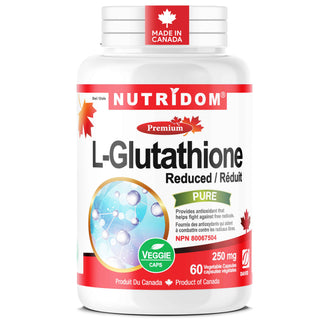 L-Glutathione 250mg | Reduced Form Antioxidant | 60 Capsules