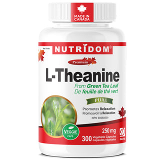 Nutridom L-Théanine 250 mg | Soutien contre le stress et équilibre cognitif | 300 gélules végétales