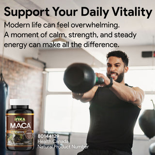 Inka Maca Black Maca with L-Arginine | Performance & Circulation Support | 60 Capsules