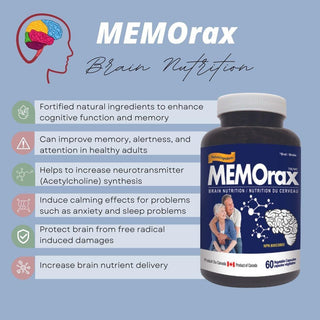 Memorax 500 mg 60 Vcaps - 3 PACK - CAFORIA.CA