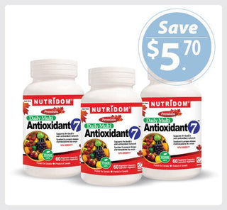 Nutridom Antioxidant 7 60 Vcaps - 3 PACK - CAFORIA.CA