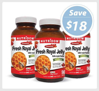 Nutridom Fresh Royal Jelly, 8.8 fl oz (250 g) - 3 PACK - CAFORIA.CA