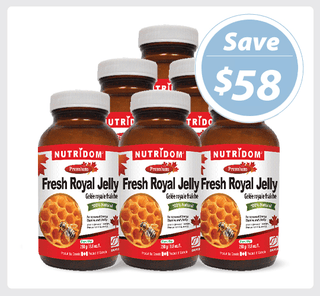 Nutridom Fresh Royal Jelly, 8.8 fl oz (250 g) - 6 PACK - CAFORIA.CA